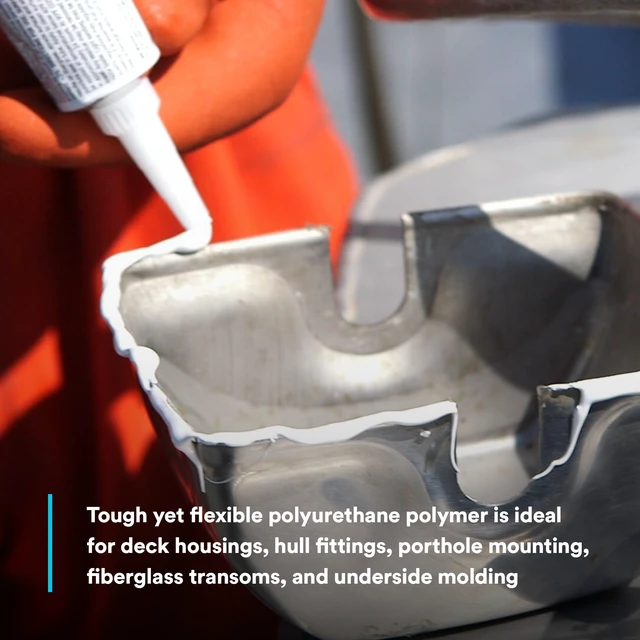 Alt view image 4 of 7 - Marine Adhesive Sealant 5200, White, 1 oz Tube Permanent Bonding and Sealing for Boats and RVs Above and Below the Waterline Waterproof Repair