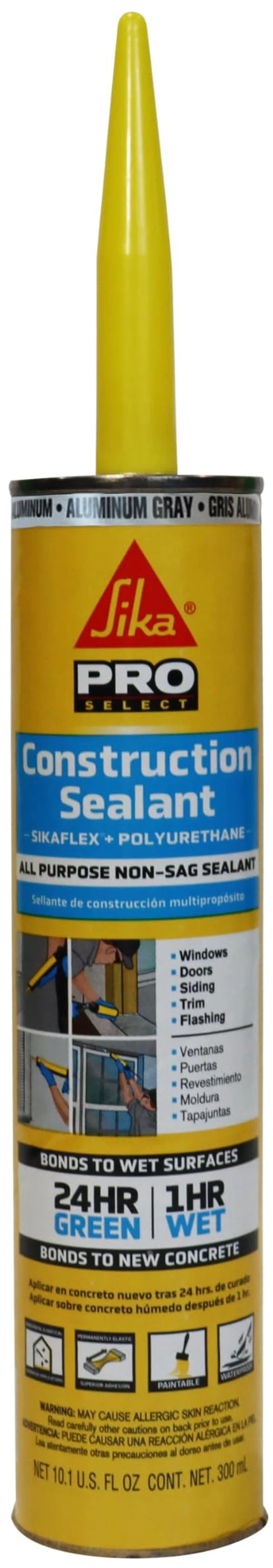 Main image of flex Construction Sealant - Aluminum Gray, Paintable Polyurethane, All-Purpose for Sealing Joints & Gaps, 10.1 fl. oz Cartridge - Weatherproof, Durable, Self-Leveling, Non-Corrosive