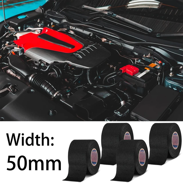 Alt view image 2 of 7 - Cloth Electrical Wiring Harness Tape, 4 Roll, 2 Inch X 49.2 ft Electrical Insulation, Heat Resistant Fabric, Prevents Wiring Abrasion, Engine Bay Harness Wrap, Flexible Protective Cloth