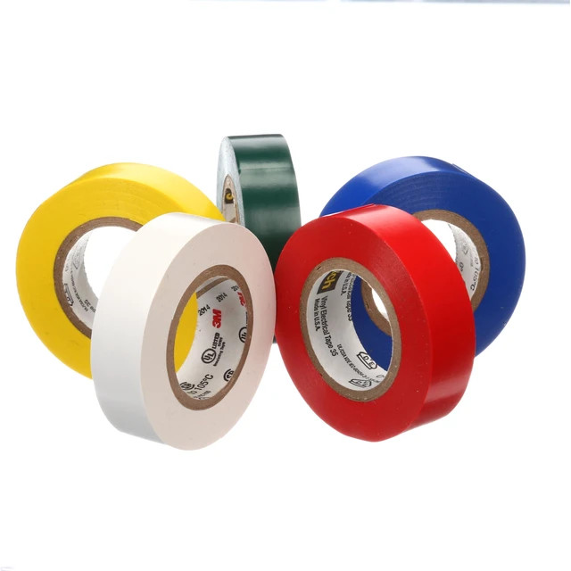 Alt view image 4 of 7 - Vinyl 35 Electrical Tape, 5 Rolls, Multi-Color Pack, Ideal for Cable Jacket Repair & Electrical Insulation, Premium Vinyl Material, Indoor & Outdoor Use, High Adhesion (10457DC), 4-Pack