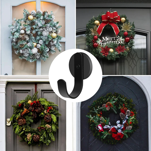 Alt view image 6 of 7 - Magnetic Wreath Hanger, 4 Pack Heavy Duty Magnets with Hook for Cruise Refrigerator, Christmas Decoration Magnetic Hooks for Metal Front Door, Cruise Hook Hanger for Hanging Cabins Grill Coat