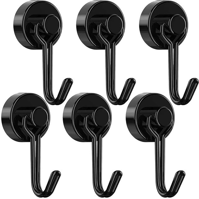 Main image of Magnetic Hooks, Neodymium Magnets Hook Heavy Duty 30LBS with Rust Proof for Fridge, Refrigerator, Oven, Grill, BBQ, Key, Tools Holder, Utensil, Kitchen, Outdoor, Magnet for Hanging Wreaths