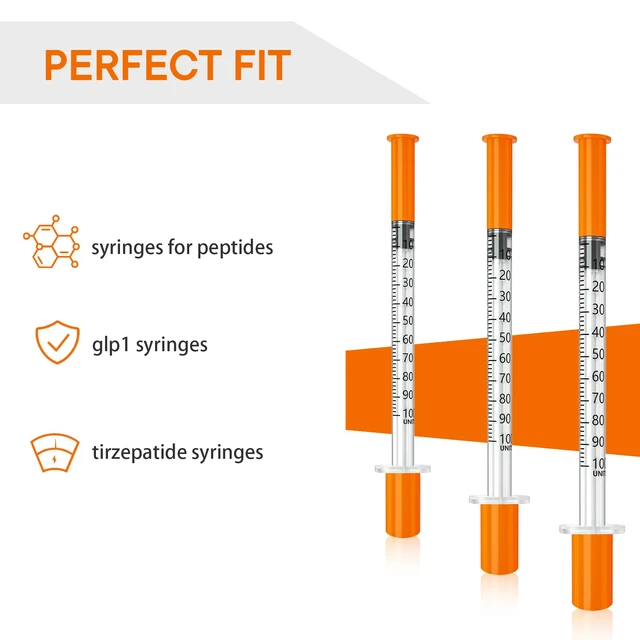 Alt view image 2 of 7 - 1ml Syringe, 29 Gauge 1cc 1/2 In Syringes, Individually Packed, PACK 100