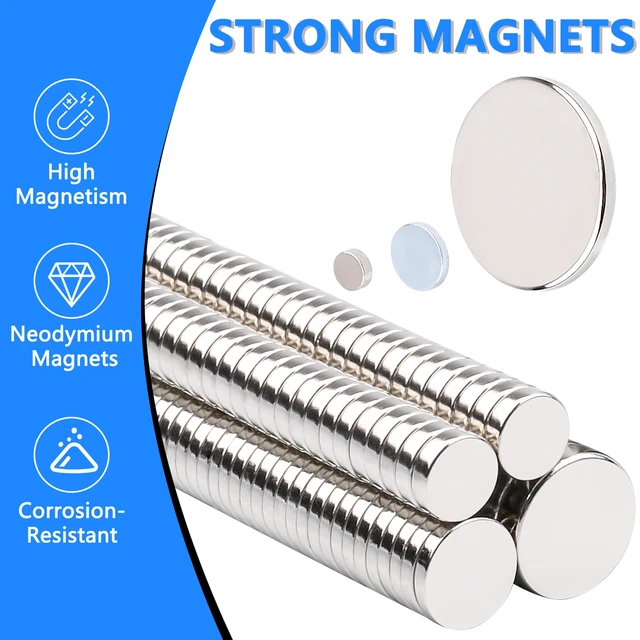 Alt view image 3 of 7 - 345PCS Strong Neodymium Disc Magnets, 6 Different Sizes,Rare Earth Magnets Heavy Duty Round Small Tiny Magnet for Crafts,Refrigerator Magnet for Office School Whiteboard Kitchen