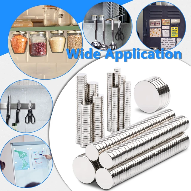 Alt view image 6 of 7 - 345PCS Strong Neodymium Disc Magnets, 6 Different Sizes,Rare Earth Magnets Heavy Duty Round Small Tiny Magnet for Crafts,Refrigerator Magnet for Office School Whiteboard Kitchen