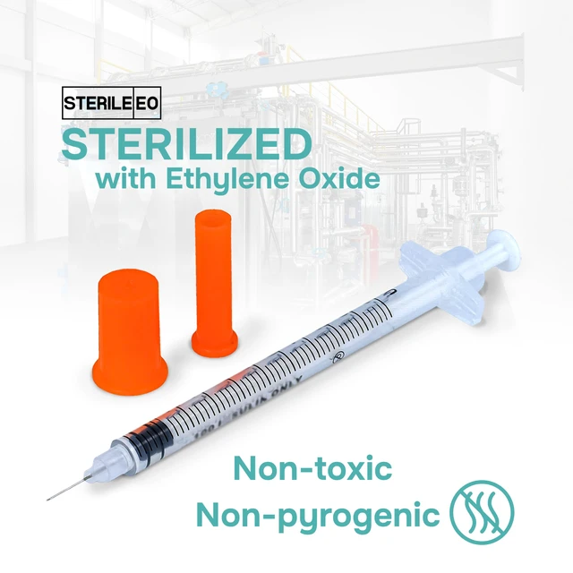 Alt view image 6 of 7 - 0.5 ml/cc Syringes 31G x 5/16 (8mm), Orange Cap, Box of 50 pcs Fine Tip, Home & Lab Use, Clear Barrel, Bold Scale, Smooth Plunger Movement with back-end stopper, Leak-Proof Design