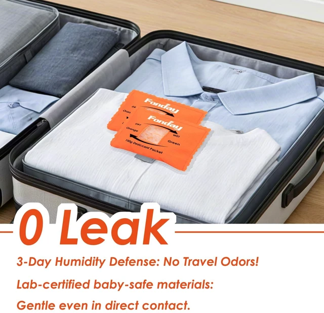 Alt view image 4 of 7 - 100Gram 10Packets Moisture Indicating Silica Gel Desiccant Packs Orange to green, Reactivatable moisture absorber for storage bins, suitcase, safe, 3D filaments and electronics