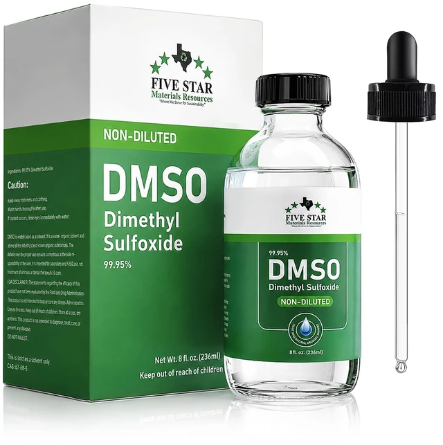 Main image of DMSO Liquid 99.95% Pure Dimethyl Sulfoxide, 8 oz,with Dropper Glass Bottle 99.95% Ultra High Purity DMSO Liquid,Undiluted,Nearly Odorless Formula,Large Size Clear Glass Bottle with Precision Dropper
