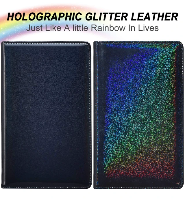 Alt view image 2 of 7 - Server Books for Waitress - Glitter Leather Waiter Book Server Wallet with Zipper Pocket, Cute Waitress Book&Waitstaff Organizer with Money Pocket Fit Server Apron (Glitter Black)