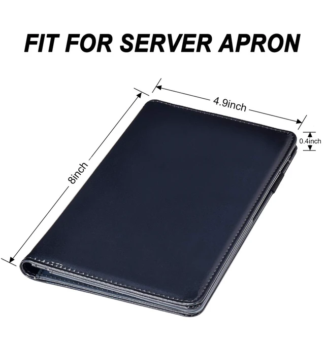 Alt view image 3 of 7 - Server Books for Waitress - Glitter Leather Waiter Book Server Wallet with Zipper Pocket, Cute Waitress Book&Waitstaff Organizer with Money Pocket Fit Server Apron (Glitter Black)