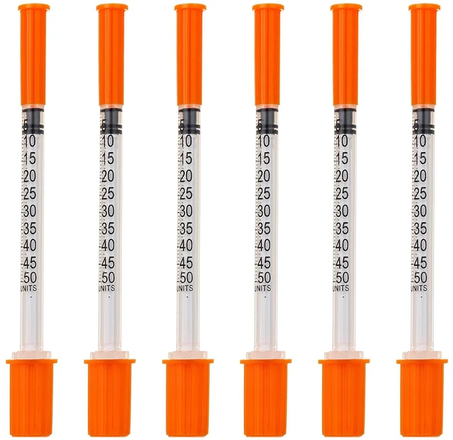 Main image of 100 Pack U-100 0.5ML with 31 Ga 1/4 Inch,Individually Sealed,1/2 milliliters