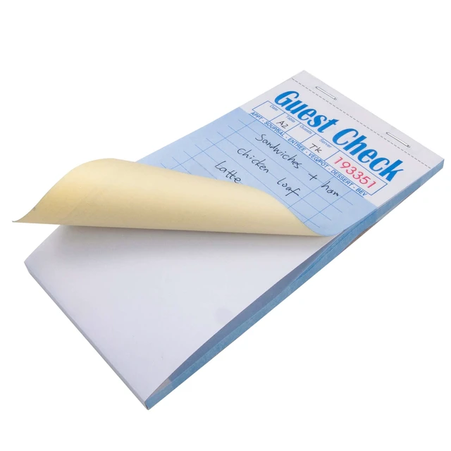 Alt view image 4 of 7 - Guest Check Books 3.5" x 6.7", 1000 Duplicates Server Note Pads Waitress Order Books with Copy Paper for Restaurants(20 Books)
