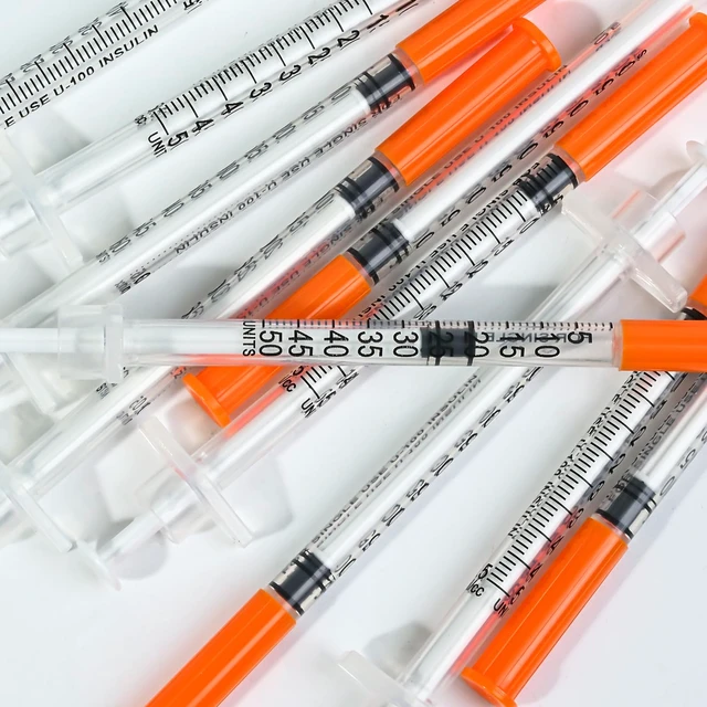 Alt view image 6 of 6 - 100 Pack U-100 0.5ML with 31 Ga 1/4 Inch,Individually Sealed,1/2 milliliters