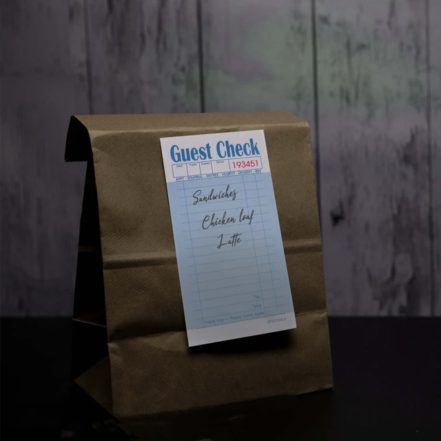 Alt view image 7 of 7 - Guest Check Books 3.5" x 6.7", 1000 Duplicates Server Note Pads Waitress Order Books with Copy Paper for Restaurants(20 Books)