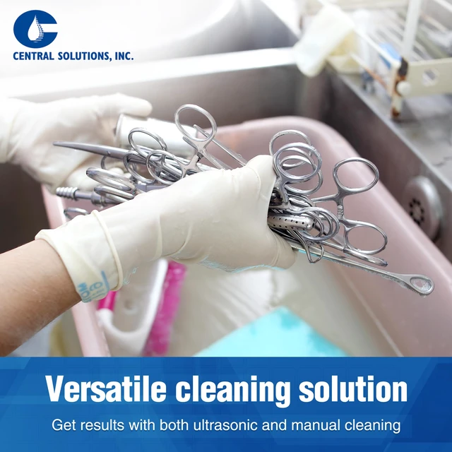Alt view image 4 of 7 - Central Solutions Multi Enzymatic Cleanser - Hospital Grade Medical Instrument Cleaner for Presoak and Manual Processing, 1 Gal