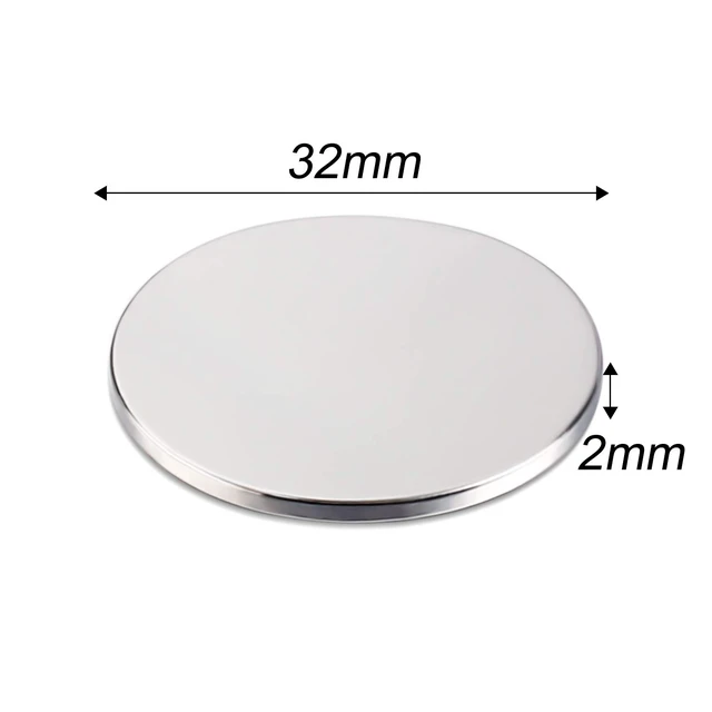 Alt view image 7 of 7 - 20 Pack Strong Neodymium Disc Magnets with Adhesive Backing Silver Round Powerful Permanent Rare Earth Magnets, Heavy Duty Magnet for Fridge, DIY, Scientific, Craft, Office, 32 x 2mm