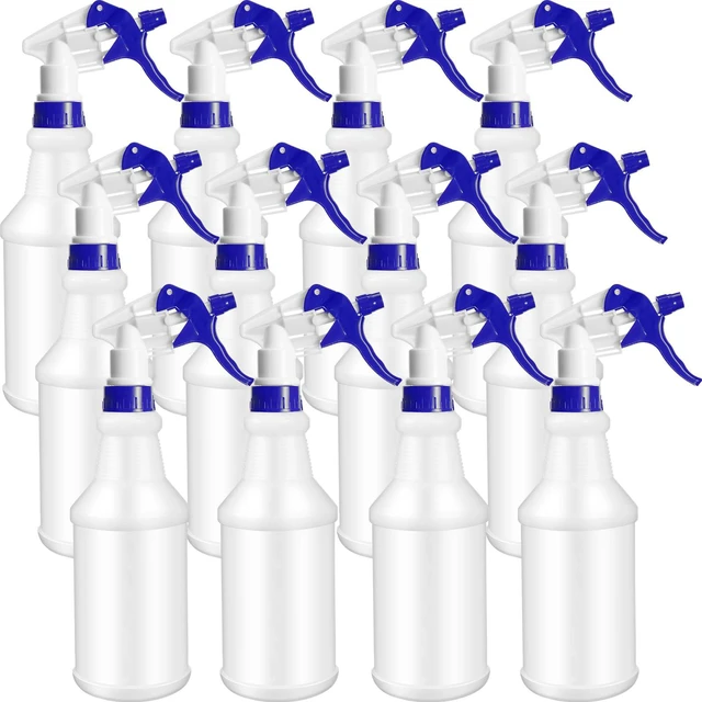 Main image of 12 Pcs 16 Oz Plastic Spray Bottles Reusable adjustable sprayers for water, cleaners, plants and household tasks; bulk pack for home or commercial use