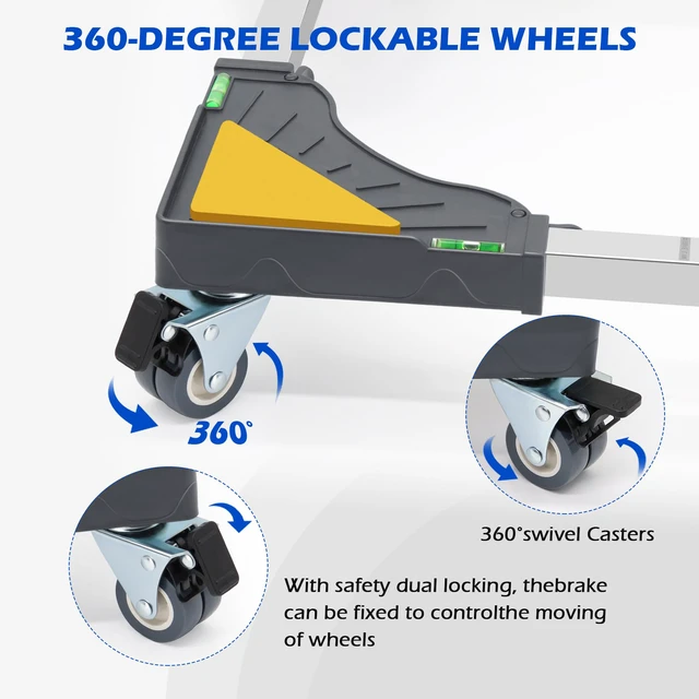 Alt view image 2 of 7 - Heavy Duty Dolly for Washing Machine Adjustable Mini Fridge Stand washer Dryer Stand Mobile Roller Universal Dolly Cart with 4 Lockable Wheels Mobile Base Stand for Washer Dryer Refrigerator