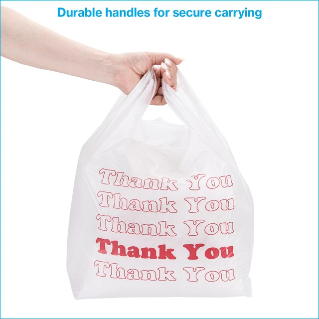 Alt view image 2 of 6 - White Thank You Bags Case of 1000-11 ½" x 6" x 21"