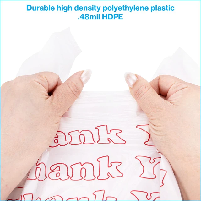 Alt view image 3 of 6 - White Thank You Bags Case of 1000-11 ½" x 6" x 21"