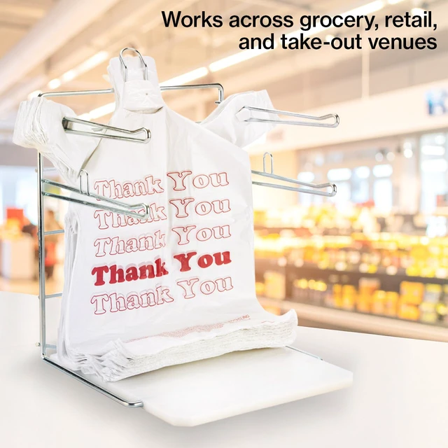 Alt view image 4 of 6 - White Thank You Bags Case of 1000-11 ½" x 6" x 21"