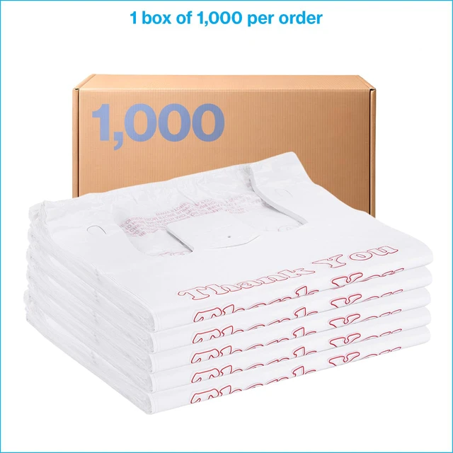 Alt view image 6 of 6 - White Thank You Bags Case of 1000-11 ½" x 6" x 21"