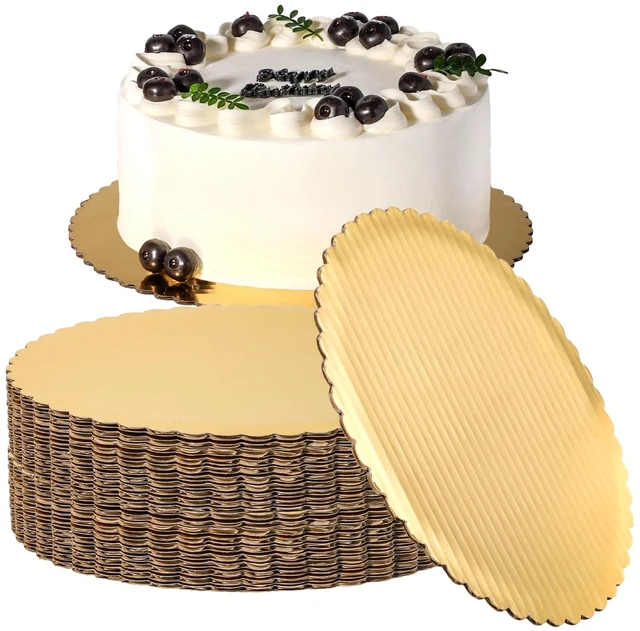 Main image of 20 Pack Cake Boards, 10 Inch Round Gold Cake Circles, Disposable Pizza Circles Cake Pan Base Stand for Desserts and Pastries, Greaseproof Cardboard Cake Rounds for Cake DIY, Birthday