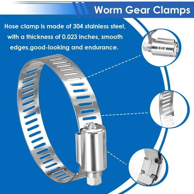 Alt view image 6 of 7 - 350Pcs 5.3-51mm Single Ear Hose Clamps with Worm Gear Hose Clamps Assortment Kit Pack in Handheld Box for Auto/Home Appliance/Pipe/Fuel Line