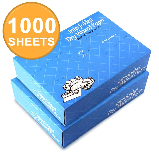 Alt view image 7 of 7 - 1000 Sheets 10 x 10.75 Dry Wax Paper Sheets for Food, Greaseproof Sandwich Wrapping, Interfolded Deli Wax Paper for Fries, Burgers, Food Basket, Made in USA