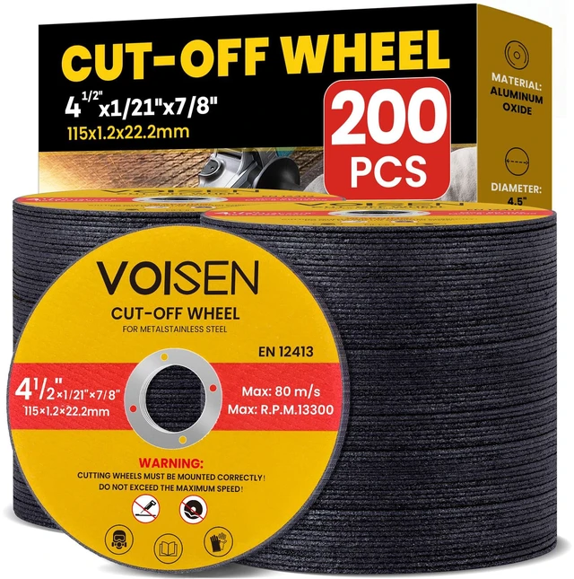 Main image of 4 1/2 Cut Off Wheel,200 PCS Angle Grinder Cutting Disc 4-1/2" x 1/21" x 7/8" Thin Metal & Stainless Steel Cutting Wheel,Grinder Blades Professional Fast Cutting Disc