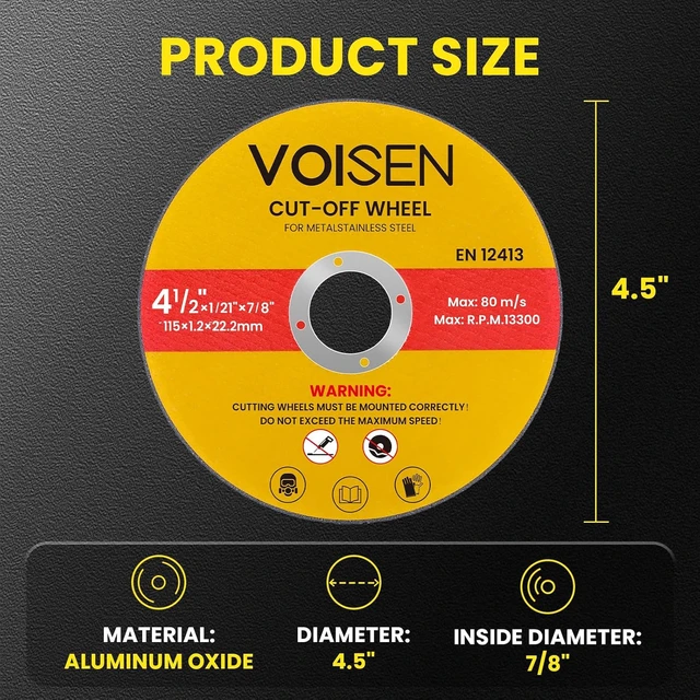 Alt view image 2 of 7 - 4 1/2 Cut Off Wheel,200 PCS Angle Grinder Cutting Disc 4-1/2" x 1/21" x 7/8" Thin Metal & Stainless Steel Cutting Wheel,Grinder Blades Professional Fast Cutting Disc