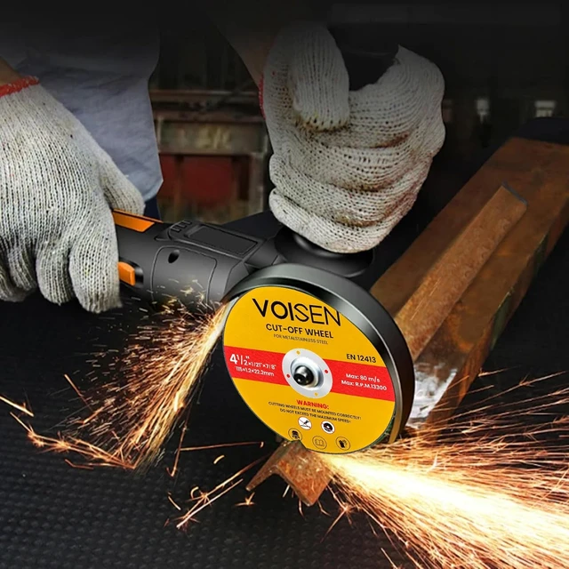 Alt view image 6 of 7 - 4 1/2 Cut Off Wheel,200 PCS Angle Grinder Cutting Disc 4-1/2" x 1/21" x 7/8" Thin Metal & Stainless Steel Cutting Wheel,Grinder Blades Professional Fast Cutting Disc