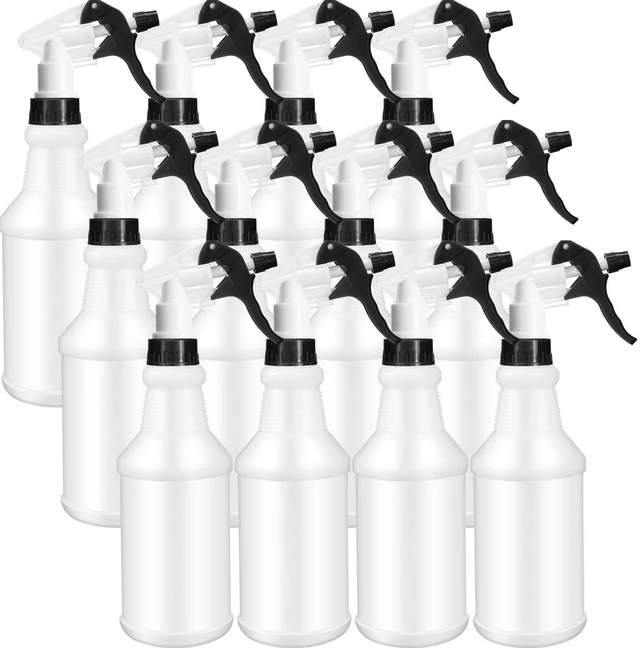 Main image of 12 Pcs 16 Oz Plastic Spray Bottles Reusable adjustable sprayers for water, cleaners, plants and household tasks; bulk pack for home or commercial use
