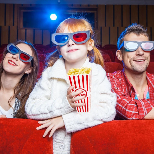 Alt view image 7 of 7 - Plastic Red & White Striped Classic Popcorn Containers for Movie Night - 7.8" Tall x 3.8" Square (16 Pack)