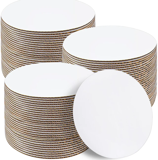 Main image of Cake Boards 50 PCS, Cake Boards 10 Inch Round, Cardboard Cake Rounds, Disposable Cake Plates, Food Grade Cake Base Cake Tray Cake Circles, 10 Inch Cake Board White Cardboard Circles Round Base
