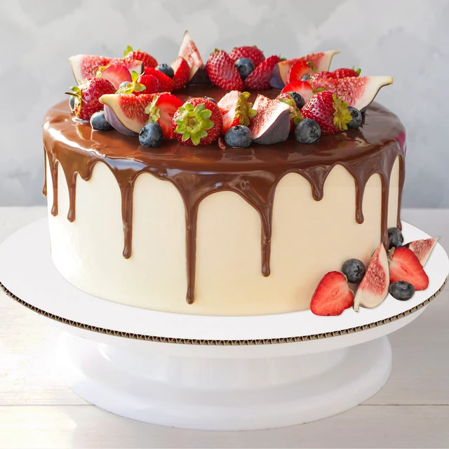 Alt view image 2 of 7 - Cake Boards 50 PCS, Cake Boards 10 Inch Round, Cardboard Cake Rounds, Disposable Cake Plates, Food Grade Cake Base Cake Tray Cake Circles, 10 Inch Cake Board White Cardboard Circles Round Base