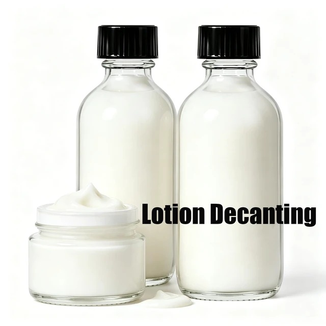 Alt view image 5 of 5 - 12-Pack 2 oz (60ml) Small Glass Boston Round Bottles with Lids Leak-Proof Mini Travel Containers for Essential Oil, Portioning, Lotion, Samples W/Labels, Funnels & Brushes