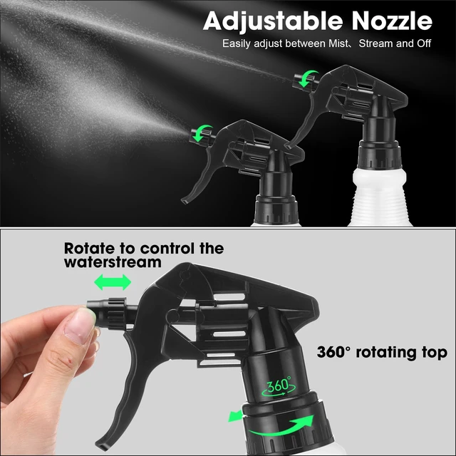 Alt view image 4 of 7 - 12 Pcs 16 Oz Plastic Spray Bottles Reusable adjustable sprayers for water, cleaners, plants and household tasks; bulk pack for home or commercial use