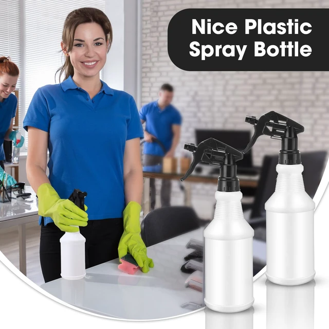 Alt view image 6 of 7 - 12 Pcs 16 Oz Plastic Spray Bottles Reusable adjustable sprayers for water, cleaners, plants and household tasks; bulk pack for home or commercial use