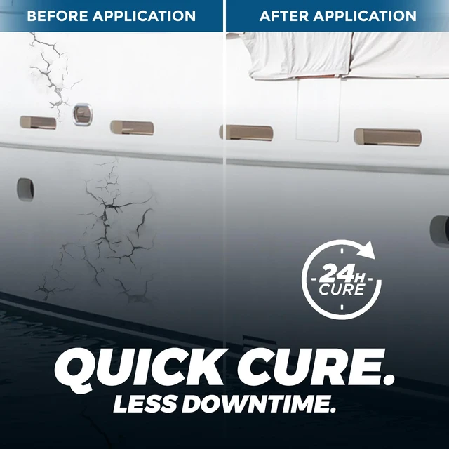 Alt view image 6 of 7 - 5200 Marine Sealant for Boats & RVs-Fast-Cure (30 Mins), Waterproof, UV-Resistant, High-Bond Adhesive Sealant for Hulls, Decks, Fiberglass, Wood & Metal-Eco-Friendly, Low Odor, with Gloves&Nozzle