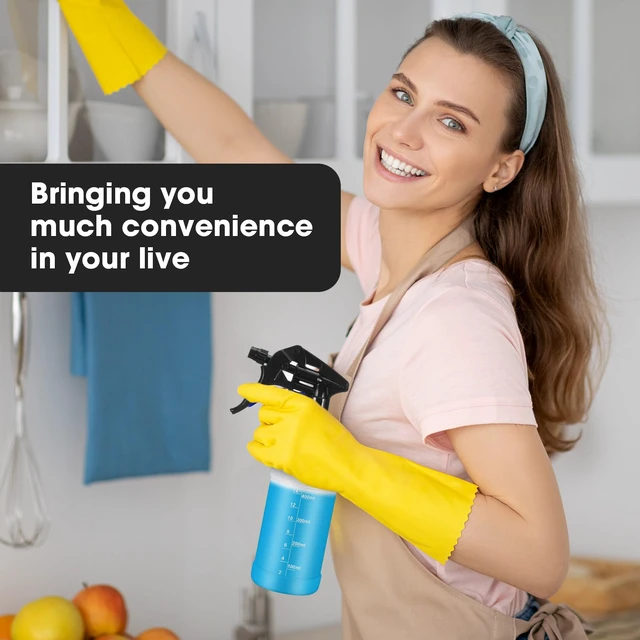 Alt view image 6 of 6 - 12 Pcs 16 Oz Plastic Spray Bottles Reusable adjustable sprayers for water, cleaners, plants and household tasks; bulk pack for home or commercial use