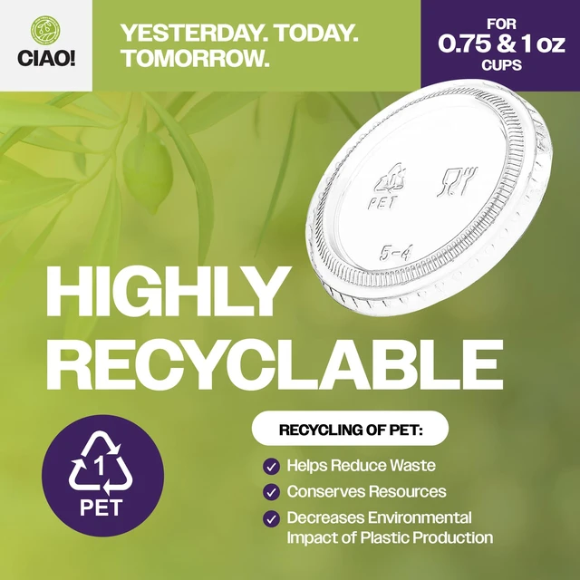 Alt view image 3 of 7 - Ultra Clear PET Portion Cup Lids.45mm Diameter, Fit For 0.75oz & 1oz Portion Cups - Case of 2,500