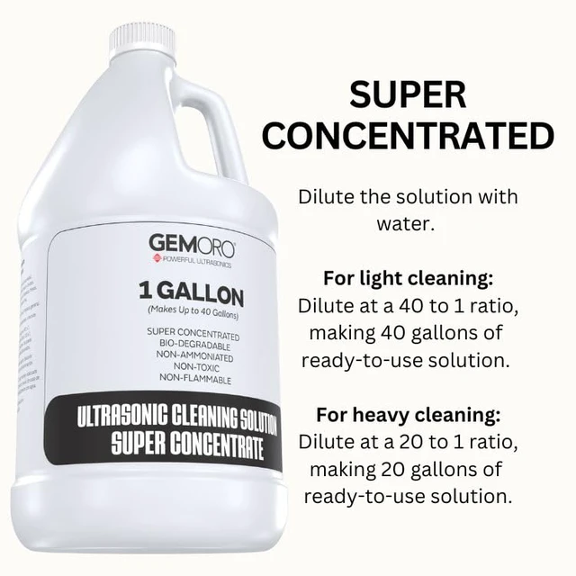 Alt view image 2 of 7 - Jewelry Cleaner Solution Concentrate | For Ultrasonic Machines | Professional Performance Cleans Rings Watches Glasses Earrings (1 Gallon)