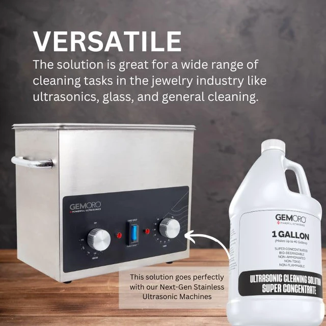 Alt view image 5 of 7 - Jewelry Cleaner Solution Concentrate | For Ultrasonic Machines | Professional Performance Cleans Rings Watches Glasses Earrings (1 Gallon)