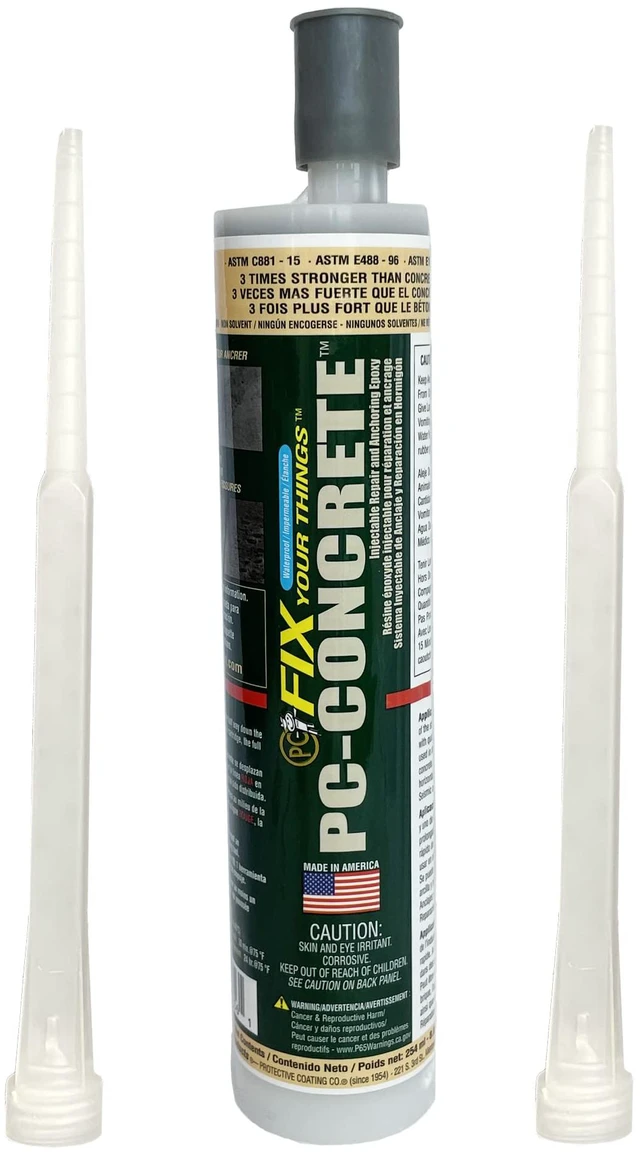 Main image of 72561 -Concrete Two-Part Epoxy Adhesive Paste for Anchoring and Crack Repair, 8.6 oz Cartridge, Gray