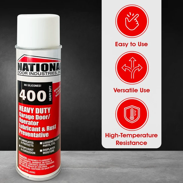 Alt view image 5 of 6 - 400-HD Heavy-Duty Garage Door Lubricant Spray Rust Preventative with Long-Lasting Hinge & Track Protection