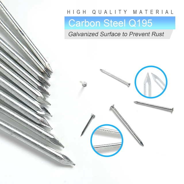 Alt view image 4 of 7 - 376PCS Nails & Hammer Set, 8oz Hammer, 6 Nail Sizes for Hanging Pictures Rustproof Coating, Soft Non-Slip Grip, Perfect for Home Repairs, Woodworking, and Handmade Projects