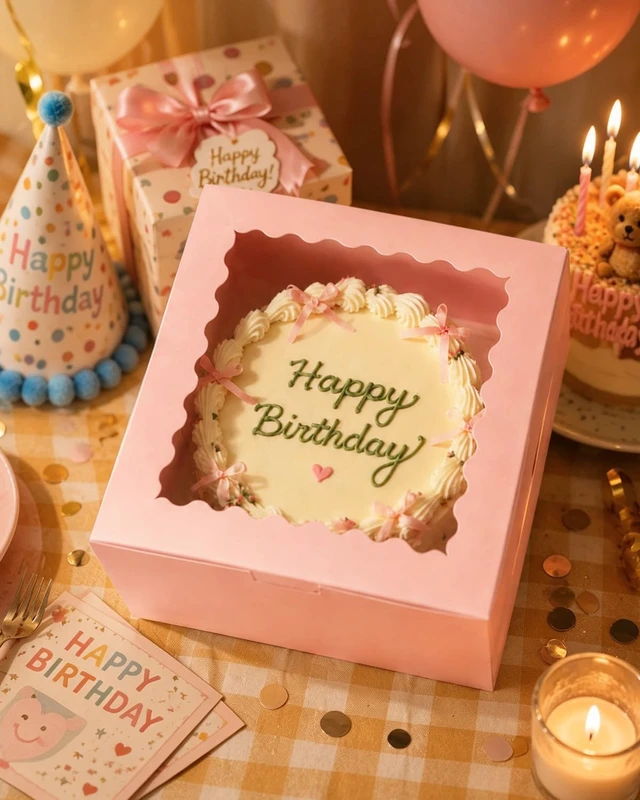 Alt view image 7 of 7 - 10"x10"x5" Cake Box, 36 Sets Pink Cake Box with Window 36 Sets 10" Pink Cake Round Boards, for Cake, Treat Cookie Dessert, Pastry, Birthday Party, Weddings