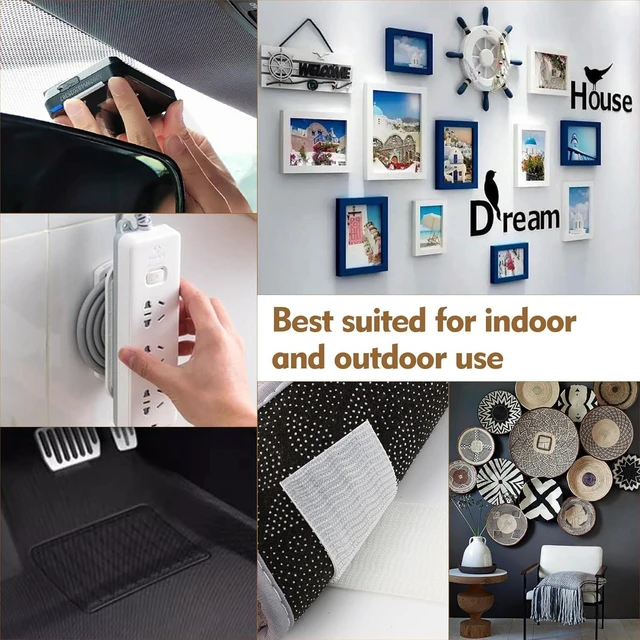 Alt view image 4 of 7 - Dual Lock SJ3550 1"x 4" 10PCS Black Reclosable Fastener Heavy Duty Interlocking Tape Mushroom Shaped Sticky Hook Lock Mounting Tape for EZ Pass Holder Indoor Outdoor Use