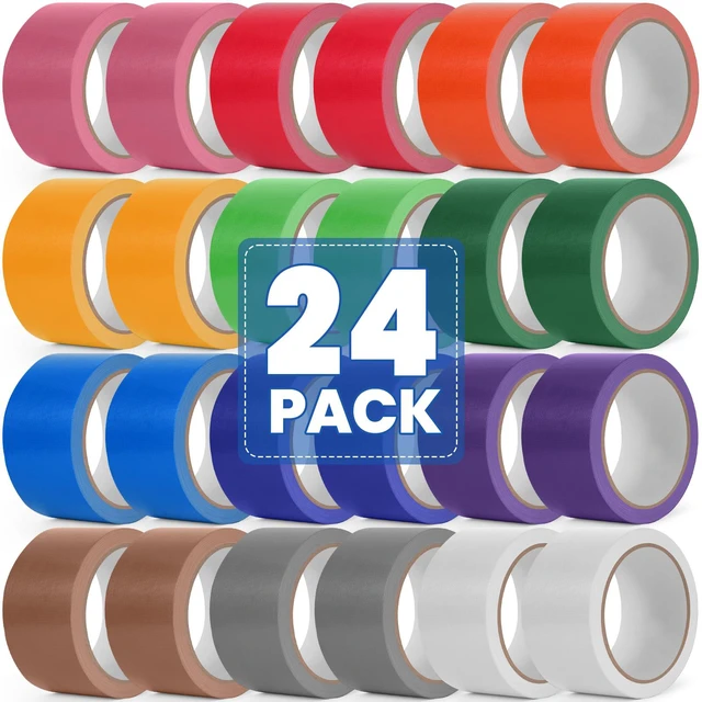 Main image of 24 Pack Rainbow Colored Duct Tape, 12 Colors 10 Yards x 2 Inch Duct Tape Heavy Duty Duct Tape, Waterproof, Tear by Hand, No Residue Colorful Duct Tape for Packaging, Arts & Crafts, Marking and DIY